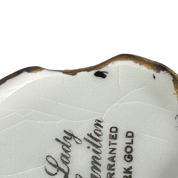 Vintage Lady Hamilton Cream Sugar Creamer Lot of 2 Warranted 22k Gold Plated - Picture 10 of 10